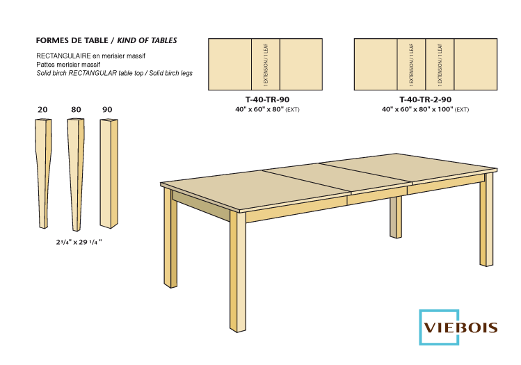 Rectangular table